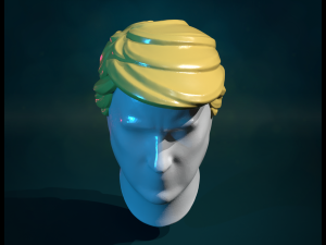 Trump Hair Hairstyle 3D Принт Модель