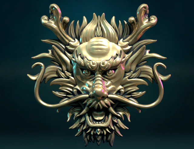 Chinese dragon 3D Print Model .c4d .max .obj .3ds .fbx .stl .blend 