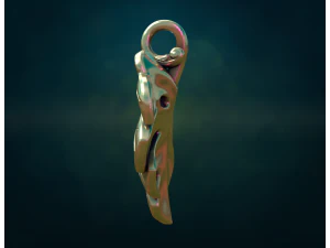 Monstera Pendant 3D Print Model