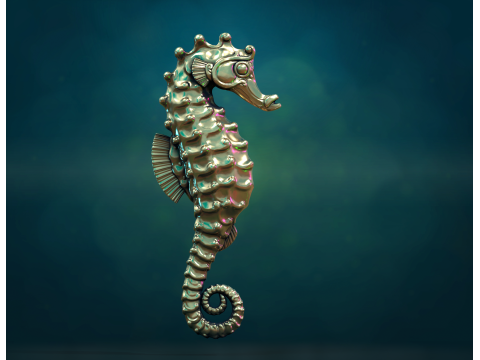 Seahorse 3D Print Model