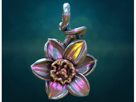 Narcissus pendant 3D Baskı Modeli