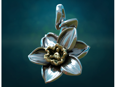 Narcissus pendant 3D Принт Модель