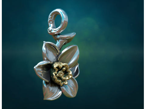 Narcissus pendant 3D Принт Модель