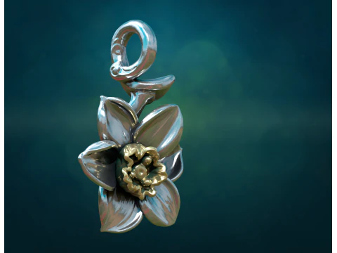 Narcissus pendant 3D Print Model