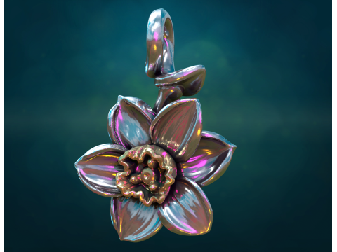 Narcissus pendant 3D Принт Модель