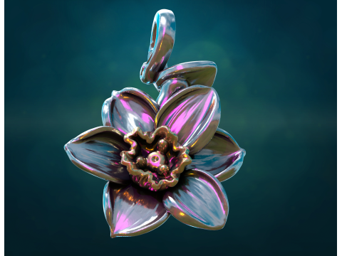 Narcissus pendant 3D Принт Модель