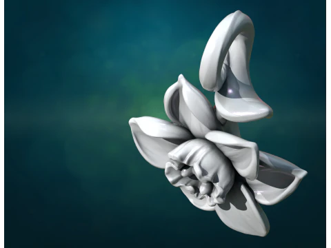 Narcissus pendant 3D Print Model