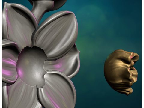 Narcissus pendant 3D Принт Модель