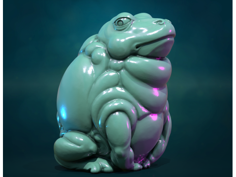 Fat Toad Frog 3D प्रिंट मॉडल