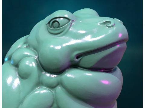Fat Toad Frog 3D Print Model