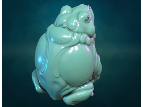 Fat Toad Frog 3D Принт Модель
