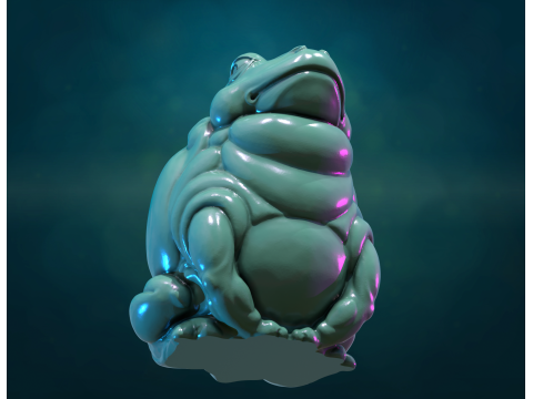 Fat Toad Frog 3D Принт Модель