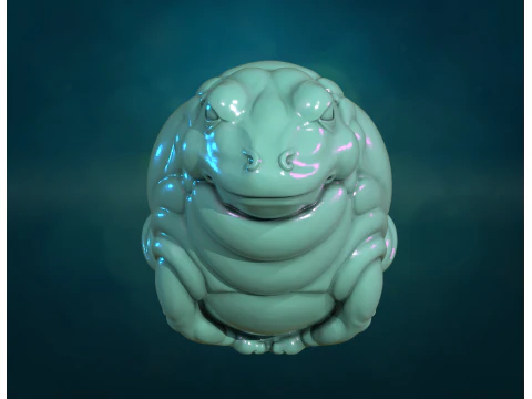 Fat Toad Frog 3D Print Model