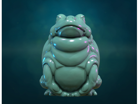 Fat Toad Frog 3D Принт Модель