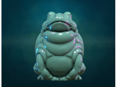 Fat Toad Frog 3D Print Model