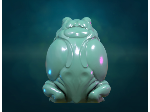 Fat Toad Frog 3D Принт Модель