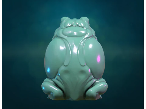 Fat Toad Frog 3D Print Model