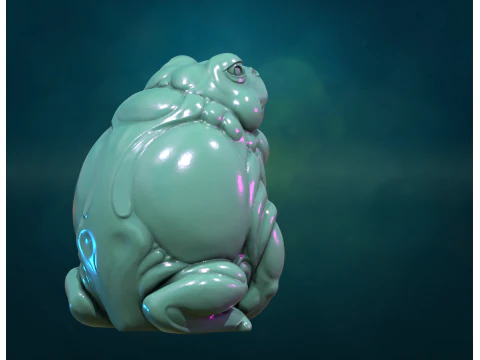 Fat Toad Frog 3D Print Model