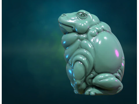 Fat Toad Frog 3D Print Model