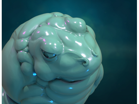 Fat Toad Frog 3D Принт Модель