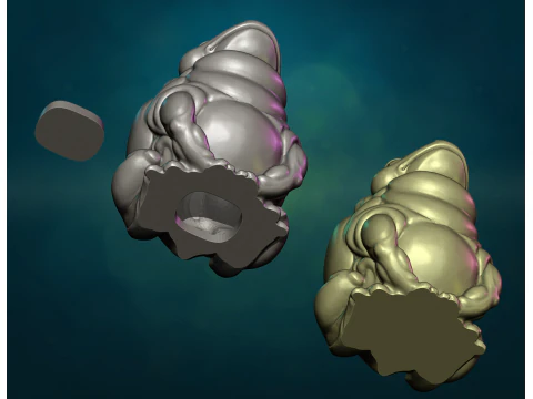 Fat Toad Frog 3D Print Model