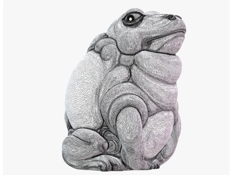 Fat Toad Frog 3D Print Model