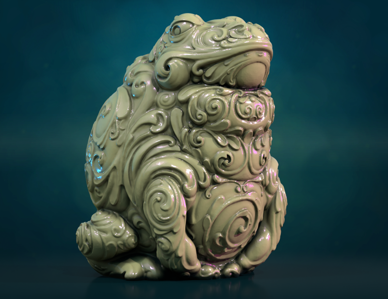 Ornate Toad Frog Modelo de impresión 3D .c4d .max .obj .3ds .fbx .stl .blend 