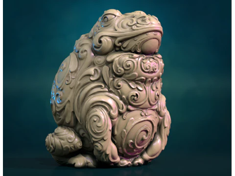 Ornate Toad Frog 3D Print Model