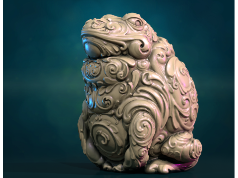 Ornate Toad Frog Modelo de impresión 3D