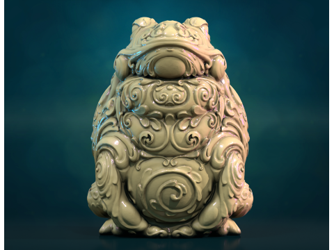 Ornate Toad Frog Modelo de impresión 3D