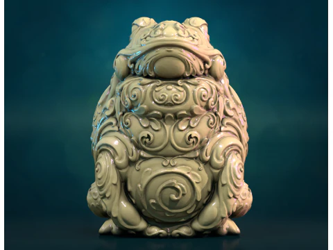 Ornate Toad Frog 3D Print Model