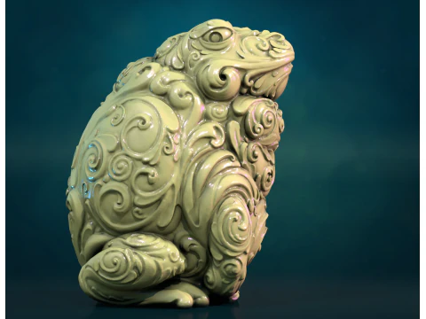 Ornate Toad Frog 3D Print Model