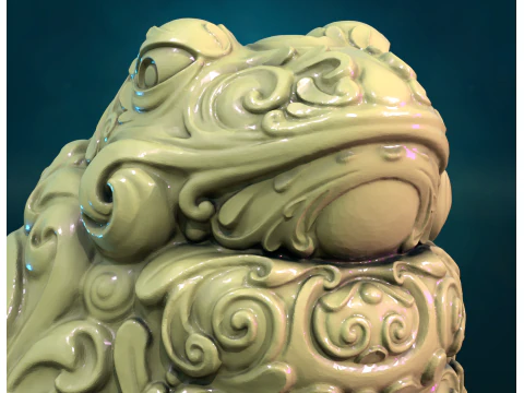 Ornate Toad Frog 3D Print Model