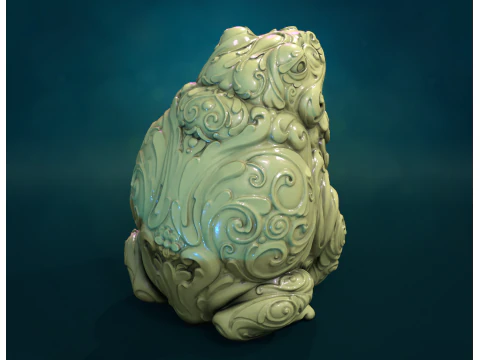 Ornate Toad Frog 3D Print Model