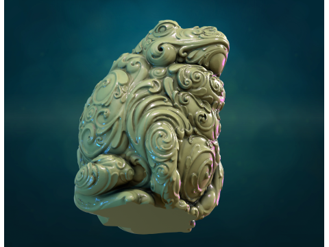 Ornate Toad Frog Modelo de impresión 3D