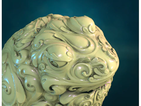 Ornate Toad Frog 3D Print Model
