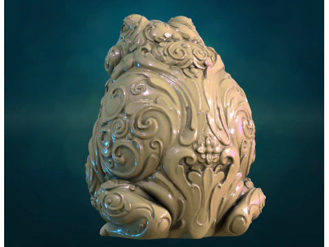 Ornate Toad Frog 3D Print Model