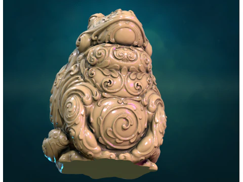 Ornate Toad Frog 3D Print Model