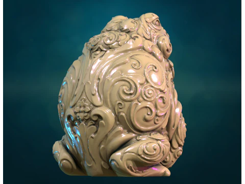 Ornate Toad Frog 3D Print Model