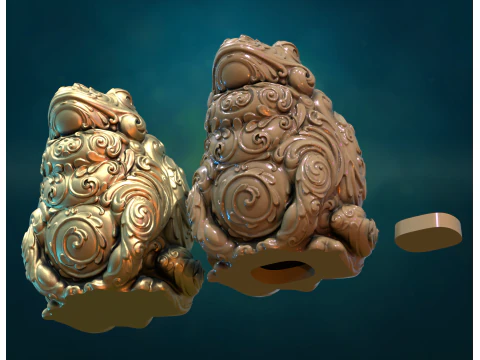 Ornate Toad Frog 3D Print Model