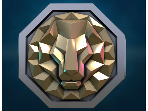 Lion Leo Ring 3D Print Model