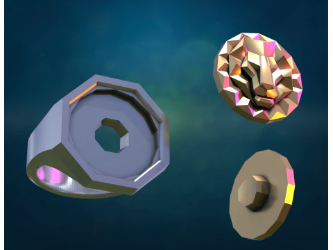 Lion Leo Ring 3D Print Model
