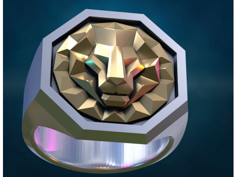 Lion Leo Ring 3D Print Model
