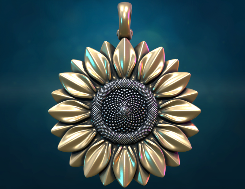 Sun Flower 3D Принт Модель .c4d .max .obj .3ds .fbx .stl .blend 