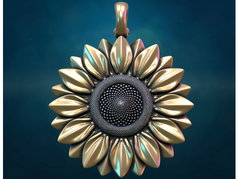 Sun Flower 3D Print Model