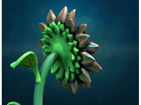 Sun Flower sculpture 3D Print Model