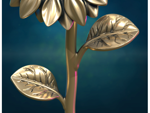 Sun Flower sculpture Model Cetak 3D