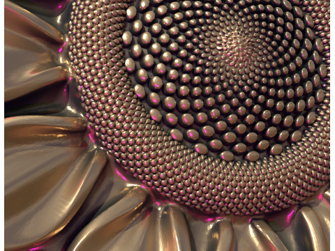 Sun Flower sculpture Model Cetak 3D