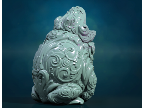 Ornate Toad Frog opened 3D Baskı Modeli
