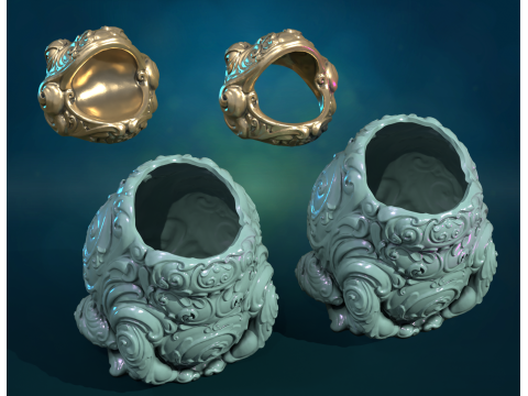 Ornate Toad Frog opened 3D Baskı Modeli